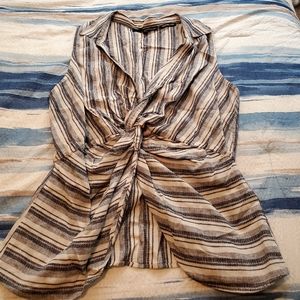 Sleeveless striped top
